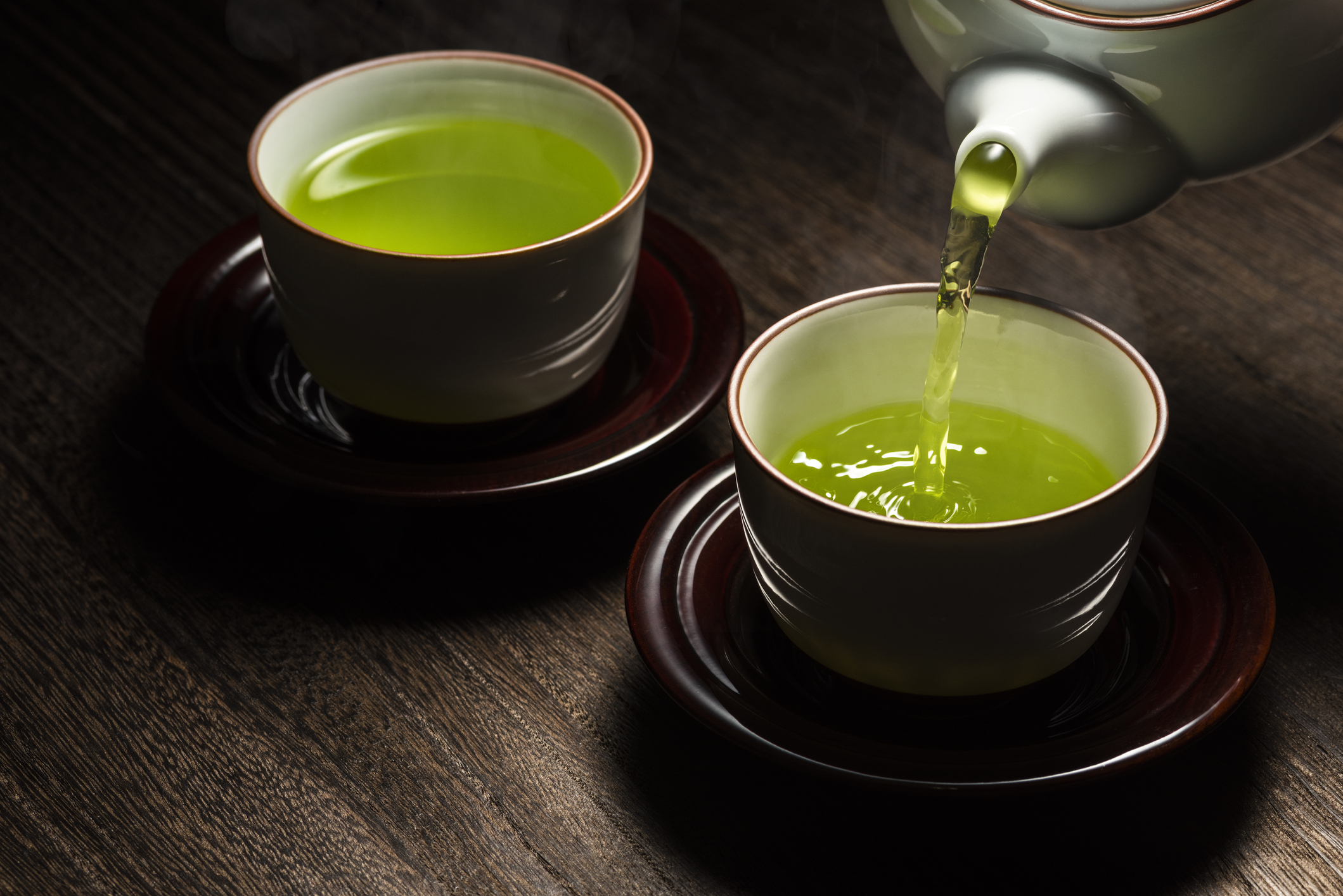 Зеленый чай вечером